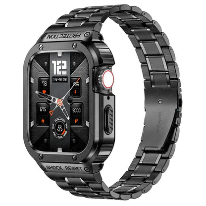 Elevate Your Apple Watch with Our Premium Band and Case Combo Black 45mm Apple Watch Bands apple watch band and case case & band classic designer luxury New arrival new design premium premium quality stainless steel {{ product_collections }} {{ product_description }}