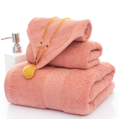 Bath Towel Long Staple Cotton Padded Towel Towel Square Plain Color Red Towels bath towel Bedding and towels best drying bath towel cotton towels Home towels