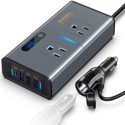 200W Car Inverter – Super Fast Charge USB Power Adapter with Cigarette Lighter Socket Input Plug Type Mobile chargers for cars Car Charger for Laptops Car Inverter 200W Fast Charge Car Inverter Multi-Device Car Charger PD Charger for Car USB Power Adapter Vehicle Power Adapter {{ product_collections }} {{ product_description }}