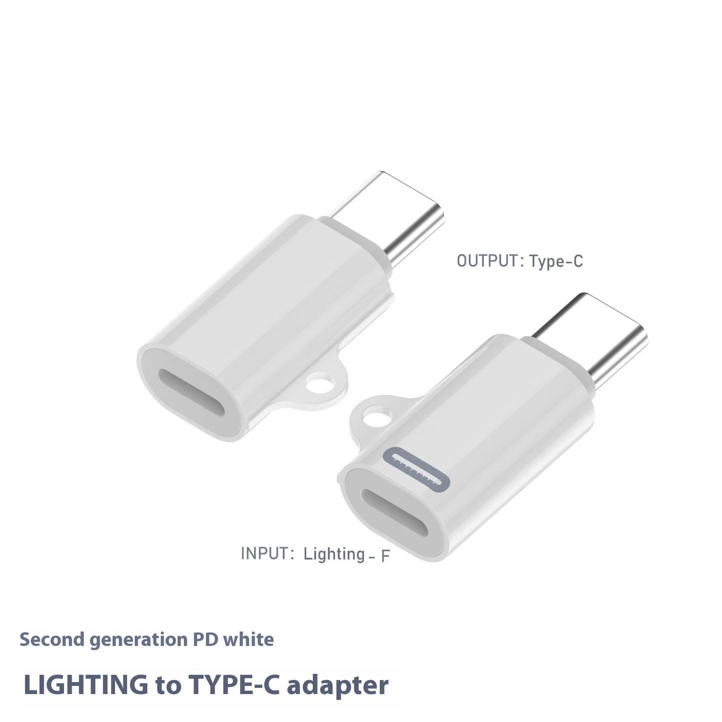 Mobile Phone PD Charging Adapter, Lightning Female To Type-C Male Converter Second Generation Adapters & Converters accessories adapter c type electronics ipad iphone lightening