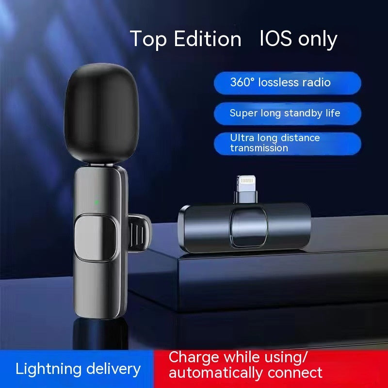 Microphone K8K9 Neckline Clip Live Radio Intelligent Noise Reduction Microphone Apple Interface Microphones audio audio devices blogging bluetooth cable micro phone computer accessories electronics gaming gaming microphone microphones online meeting