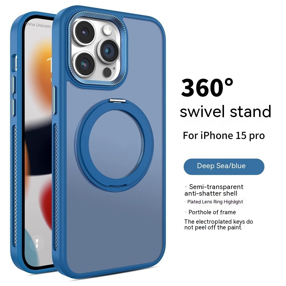 Rotating Bracket Magnetic Suction Phone Case | Frosted Heat Dissipation | Drop-resistant iPhone cases back stand iPhone iPhone case lens protection lens protector lens protectors magsafe new arrival phone case with stand premium stand with stand {{ product_collections }} {{ product_description }}