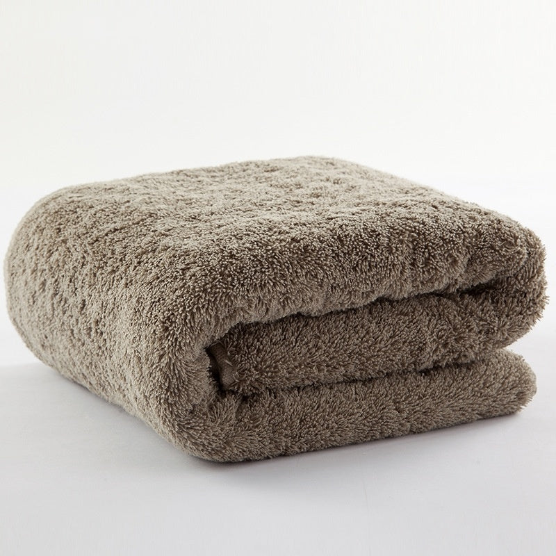 Pure cotton plus towel thickened bath towel S301 Chocolate Towels bath towel Bedding and towels best drying bath towel cotton towels Home towels