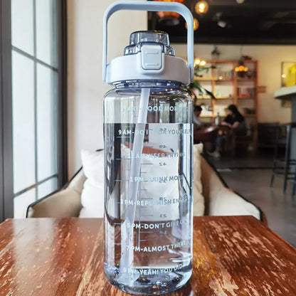 Portable Large-Capacity Water Bottle Transparent Blue 2.0L Water Bottles Bottle Capacity dinning dinning table home Large latest water bottle new design water bottle Portable Sports Water Bottles stylish water bottle transparent water bottle Water water bottle water bottle with straw Water Bottles