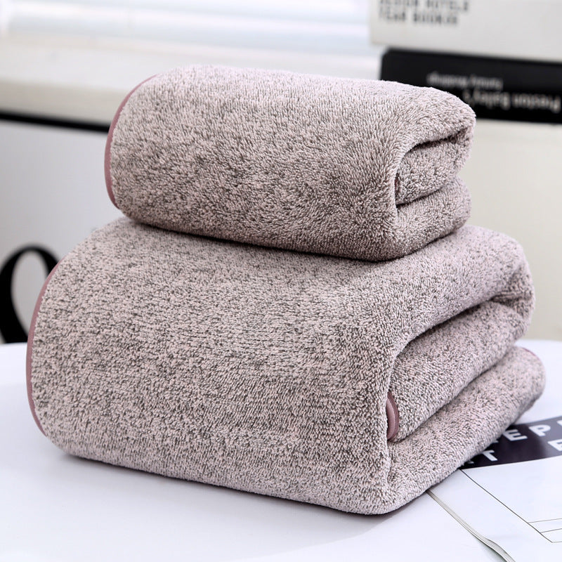 Bamboo Charcoal Fiber Coral Fleece Towel Bath Towel Set Purple Towels bath towel beach towel coral fleece home towel