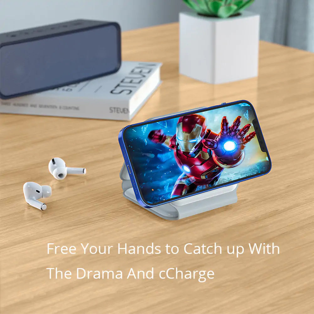 3-in-1 Magnetic Foldable Wireless Charger | Fast & Safe Charging | Compact & Portable Wireless Chargers air pods air poods airpods apple watch charging pads charging station horizontal iphone led magnetic charger mobile phone samsung vertical wireless charger {{ product_collections }} {{ product_description }}