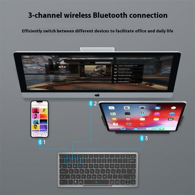 Three-in-one Wireless Bluetooth Touch Pad Wireless Keyboard Leather Sheath Stand Ipad Mobile Phone Universal 0 apple iPad iPad case iPad keyboard multi ports stylish {{ product_collections }} {{ product_description }}