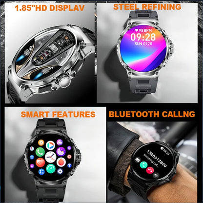 Round Screen Heart Rate Blood Oxygen Multi-sports Watch Smart Watches bluetooth calling electronics round dial smart watch