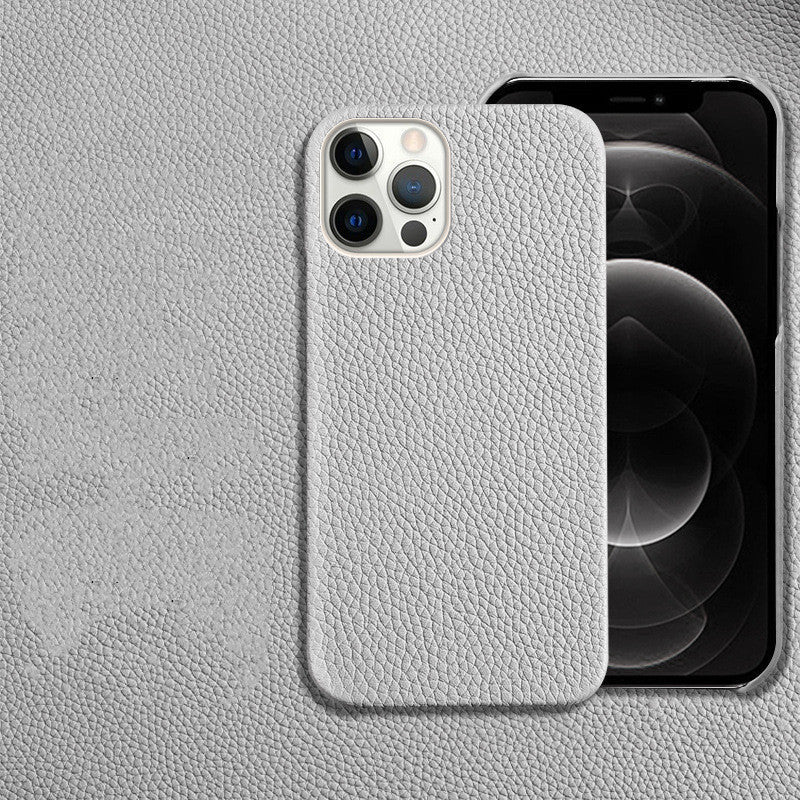 Genuine Leather | Shatterproof iPhone Case | Premium Protection & Elegance Grey iPhone cases fall protection iPhone case luxury New arrival plaided shock proof textured unique {{ product_collections }} {{ product_description }}