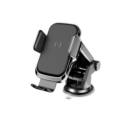 Car Wireless Charger | Secure Suction Cup | Efficient USB Charging Black Mobile chargers for cars 360 rotation car holder adjustable auto auto lock automatic automatic clip car charger magnetic smart wireless {{ product_collections }} {{ product_description }}