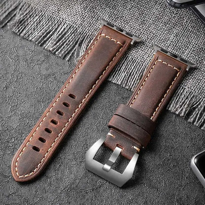 Add Personality with Our Handmade Crazy Cowhide Apple Watch Band Silver-brown For Apple Watch 38mm Apple Watch Bands apple watch apple watch band apple watch strap hand made handmade new arrival nylon {{ product_collections }} {{ product_description }}