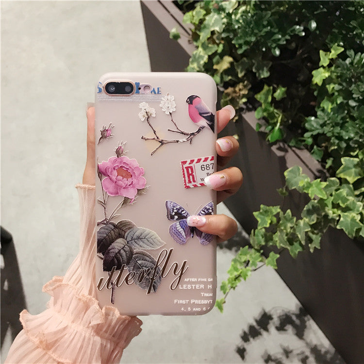 Painted embossed phone case Mobile Phone Cover & Protectors electronics floral mobile hone cover mobile phone case protection safety samsung unique