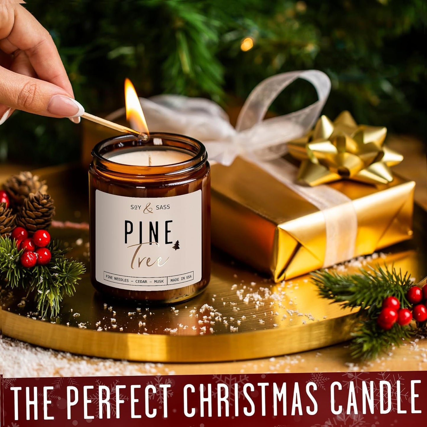 Pine Candle Scented Home Fragrance Candles candles decor home scented candles