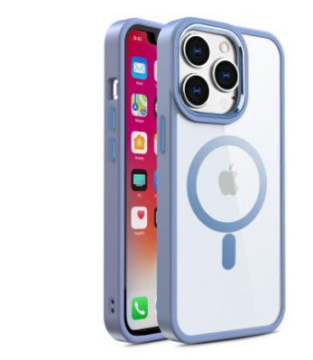 Magnetic Transparent iPhone Case | Silicone Protective Cover | Fashion & Simplicity Blue iPhone cases fall protection iPhone iPhone case lens protection lens protector lens protectors magsafe new arrival plastic PTU vibrant {{ product_collections }} {{ product_description }}