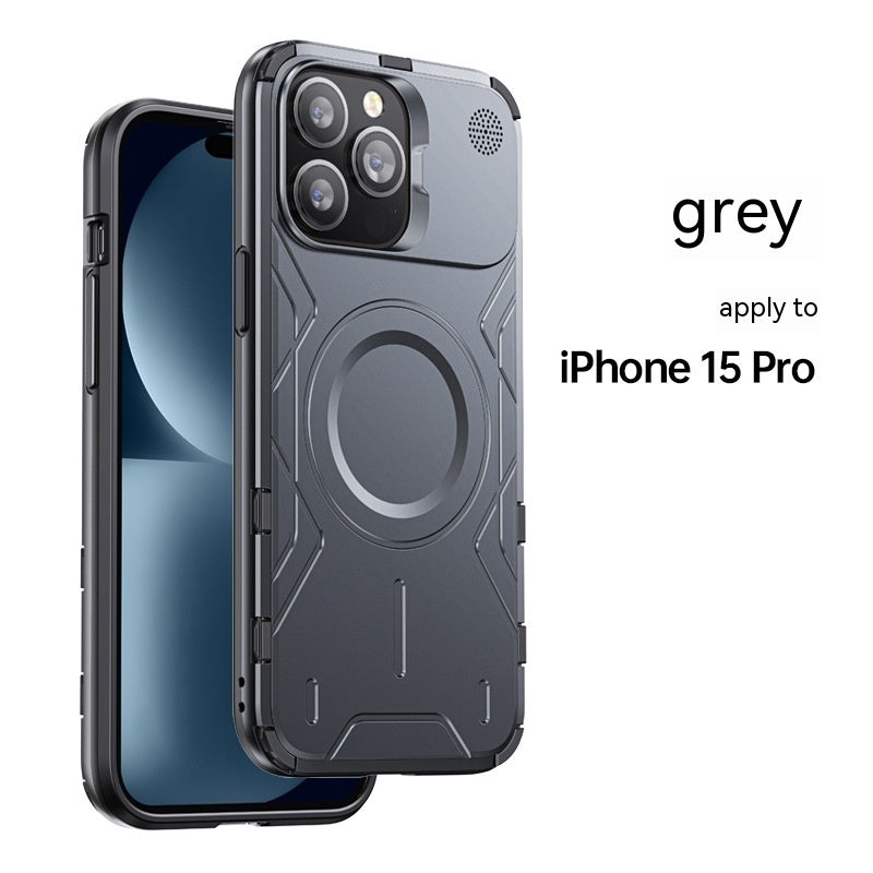 New Magnetic Suction All Edge Covered Metal Phone Case | Drop-resistant Heat Dissipation Iphone15pro Starry Sky Gray iPhone cases cases covers falll protection finger print iPhone jango magsafe new arrival {{ product_collections }} {{ product_description }}