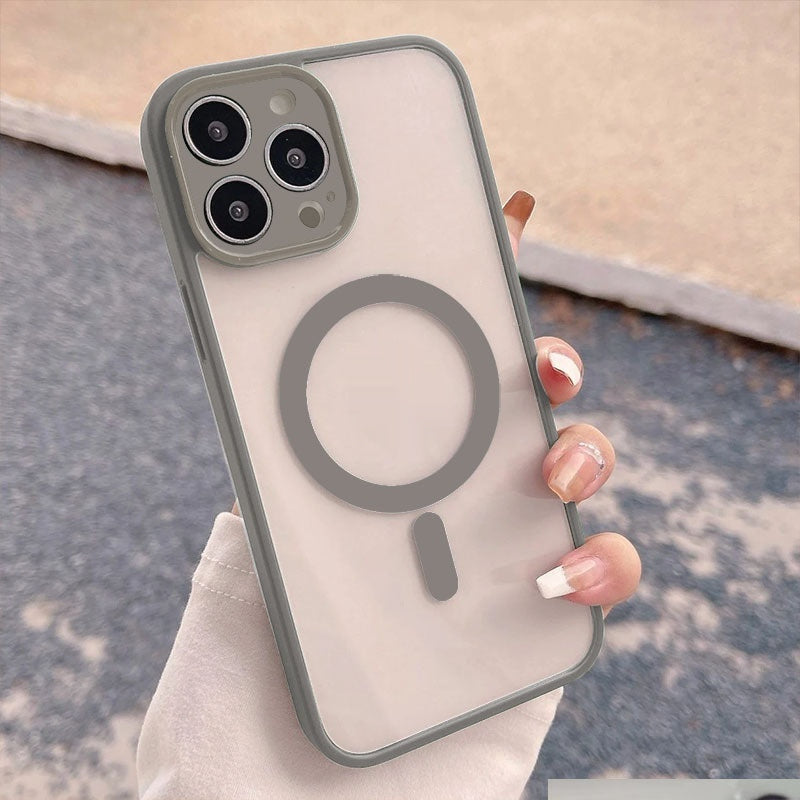 Magnetic Phone Case Transparent Frosted Protective Cover Titanium Gray 0 iPhone iPhone case magnetic Phone Case transparent wireless {{ product_collections }} {{ product_description }}