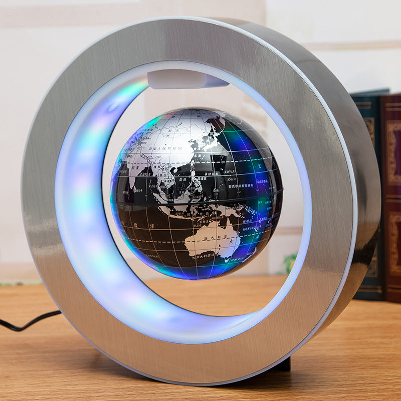 Round LED World Map Floating Globe Magnetic Levitation Light Anti Gravity Magic Lights & Lamps decor globe globe lamps home lamps lavitating magnetic table lamps