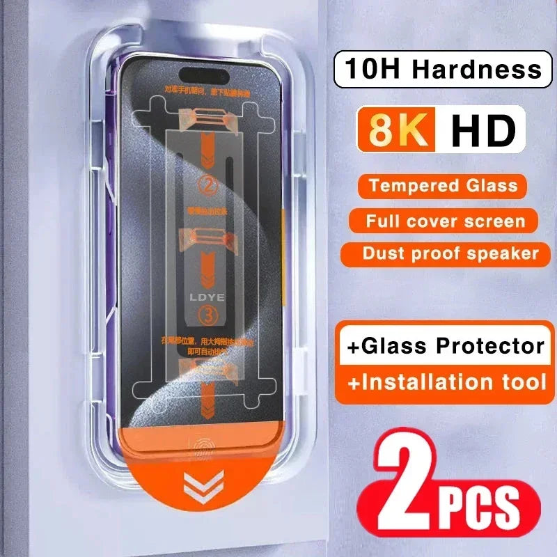 2PC 8K Privacy Screen Protector for iPhone | Oleophobic Coating | Easy Installation iPhone Screen Protectors 10H 2 pcs 2025 8K anti dust anti spy easy install HDR iphone iPhoneapple New arrival privacy screen screen protectors tempered glass {{ product_collections }} {{ product_description }}