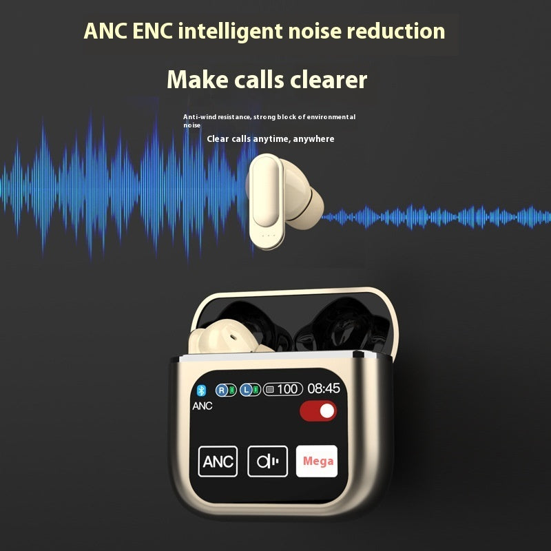 Wireless 54 Bluetooth ANC ENC Noise Reduction Headset Headphones & Earbuds audio digital screen earphones electronics headphones touch