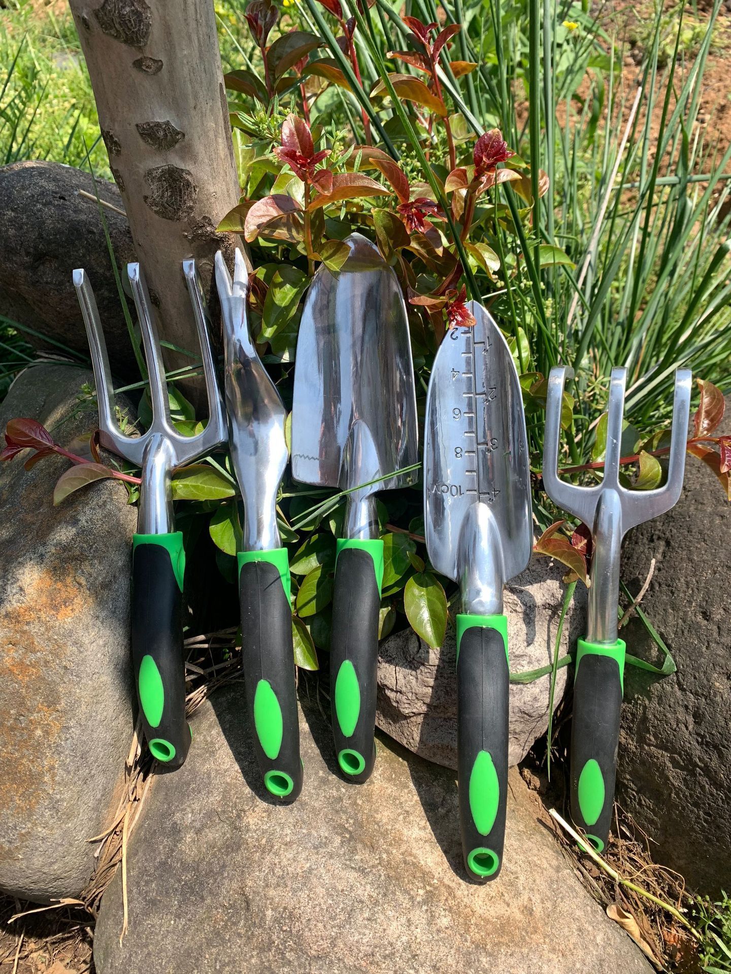 Garden Supplies 9-piece Aluminum Alloy Set, Silicone Two-color Handle Shovel Gardening Tools Garden Tools garden garden tools gloves shovel set home shovel set with bag