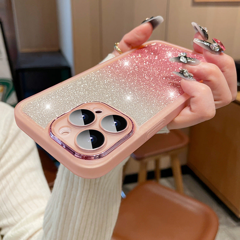 Gradient Glitter Silicone Soft Case | Fashion & Luxury iPhone Protection Cherry Blossom Powder iPhone cases anti fall protection best quality electroplated glitter iPhone iPhone case new arrival premium premium design premium quality shock proof {{ product_collections }} {{ product_description }}