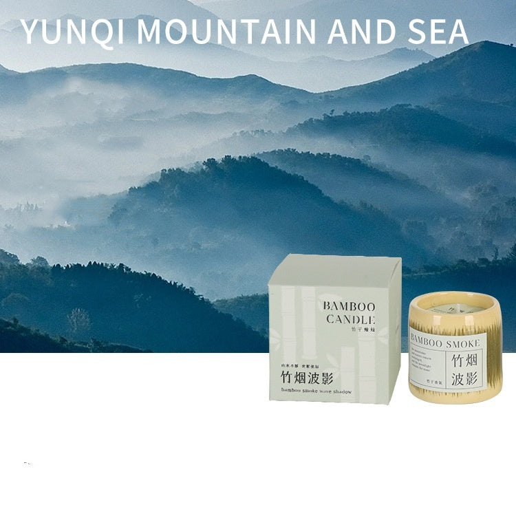 Bamboo Smoke Shadow Aromatherapy Candle Gift Box Yunqi Mountain And Sea Single Candles candles decor fragrance candles home