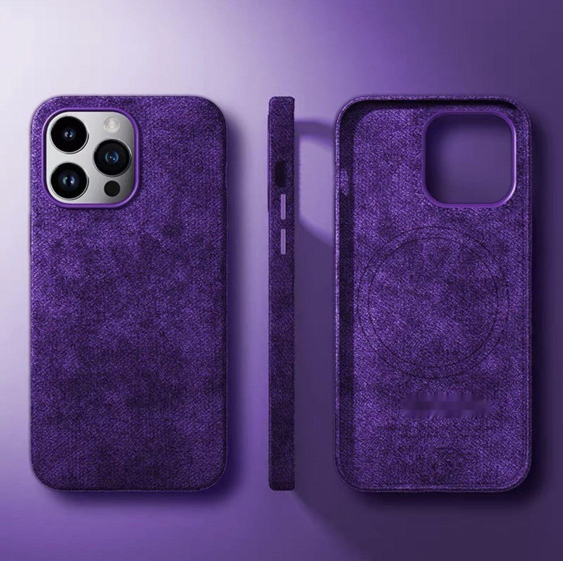 Alcantara Suede Phone Case Magnetic All-inclusive Men And Women Dark Night Purple 0 iPhone iPhone cases luxury magnetic magsafe Phone cases wireless {{ product_collections }} {{ product_description }}