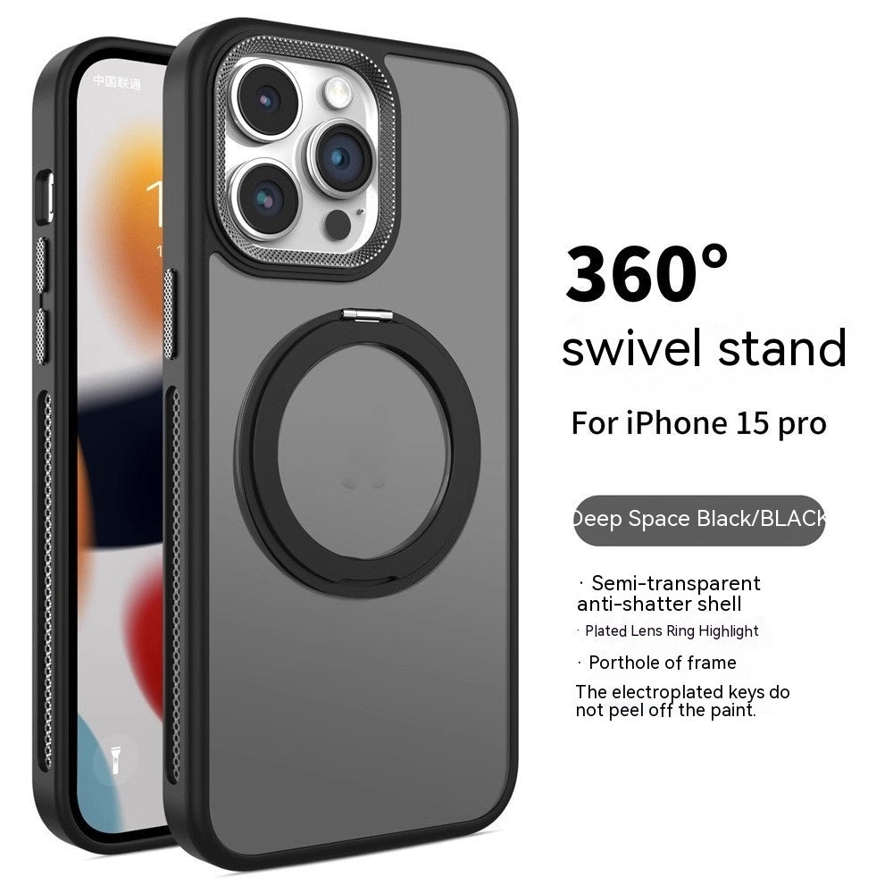 Rotating Bracket Magnetic Suction Phone Case | Frosted Heat Dissipation | Drop-resistant iPhone cases back stand iPhone iPhone case lens protection lens protector lens protectors magsafe new arrival phone case with stand premium stand with stand {{ product_collections }} {{ product_description }}