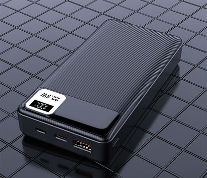 Home Fashion Simple Large Capacity Fast Charge Power Bank Black Power Banks 22 W electronics fast charging over charge over current portable power bank