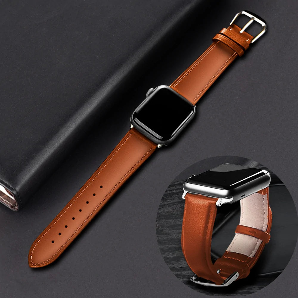 Elevate Your Style with Our Brown Leather Band for Apple Watch Apple Watch Bands apple watch apple watch band apple watch band and case apple watch strap leather leather band {{ product_collections }} {{ product_description }}