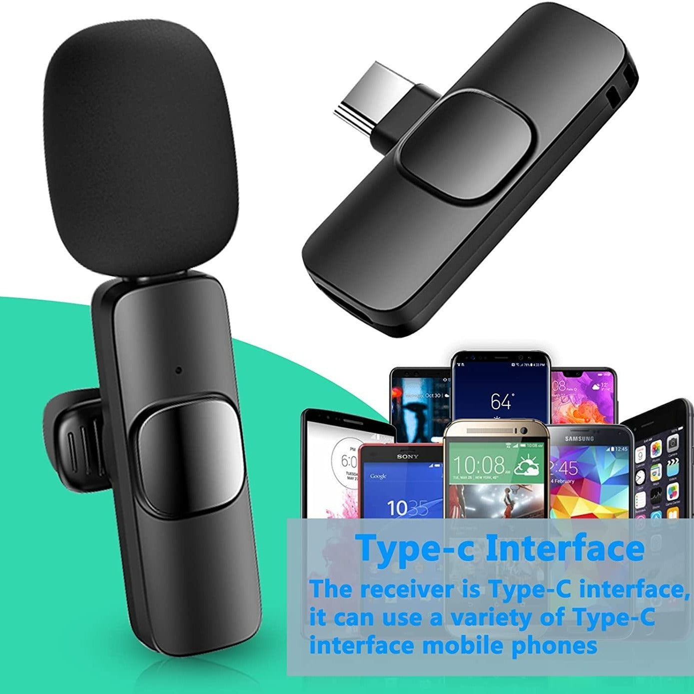 Wireless Lavalier Lapel Microphone For IPhone IPad Professional Wireless Clip Mic - Cordless Omnidirectional Condenser Recording Mic For Interview Video Podcast Vlog YouTube Microphones audio audio devices blogging bluetooth cable micro phone computer accessories electronics gaming gaming microphone microphones online meeting