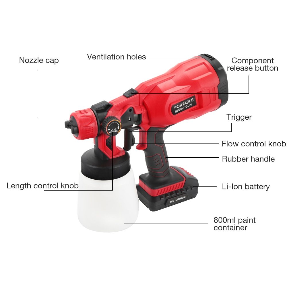 Cordless power tool paint spraying machine Home Tools cordless paint gun home home tool paint spray gun portable paint gun rechargeable