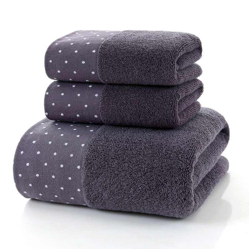 Long Staple Combed Cotton Towel Face Washing Face Towel Thick Cotton Little Blue And Gray Towels bath towel Bedding and towels best drying bath towel cotton towels Home towels