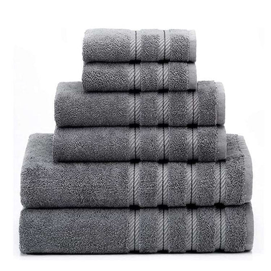 Absorbent Long Staple Cotton Towel Bath Towel Set Grey 3times Towels bath towel Bedding and towels best drying bath towel cotton towels Home towels