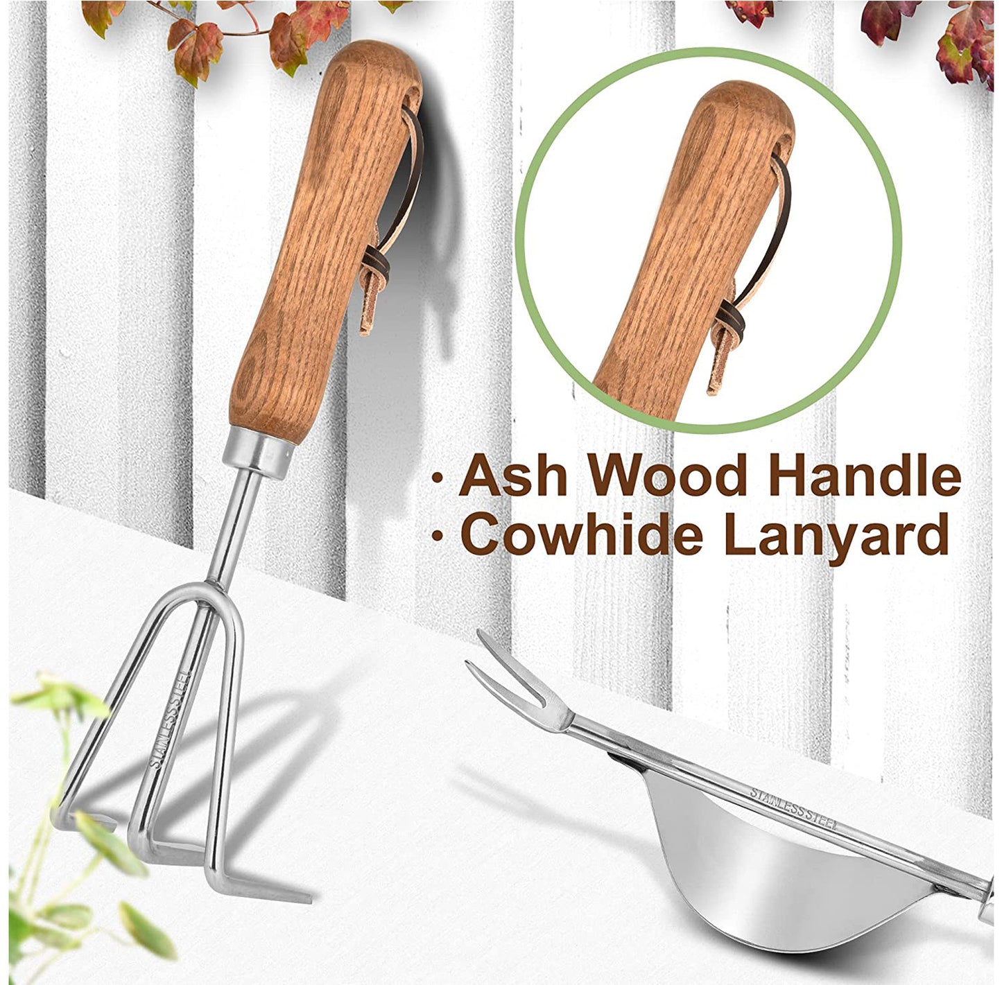 Garden Tools Stainless Steel Tools With Wooden Handle 4-piece Set Garden Tools garden garden tools home shovel set stainless steel