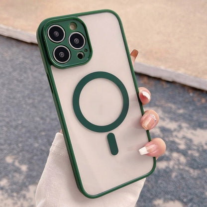 Magnetic Phone Case Transparent Frosted Protective Cover Dark Green 0 iPhone iPhone case magnetic Phone Case transparent wireless {{ product_collections }} {{ product_description }}