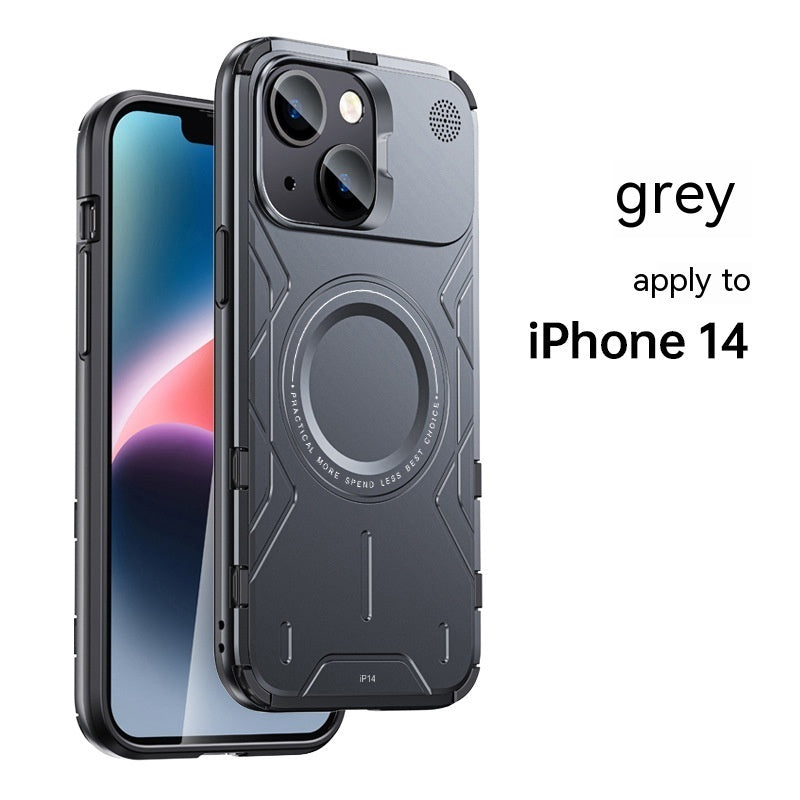 New Magnetic Suction All Edge Covered Metal Phone Case | Drop-resistant Heat Dissipation Iphone14 Starry Sky Gray iPhone cases cases covers falll protection finger print iPhone jango magsafe new arrival {{ product_collections }} {{ product_description }}