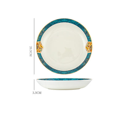 Dinner Plates Ceramic Steak Plate Web Porcelain 8in Rice dish 1PCS Dinner Sets bowls ceramic plates dinner set dinning table home plates