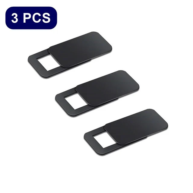 Universal Webcam Cover Shutter Square Black 3pcs 2 Webcam Cover electronics Electronics & Gadgets electronics accessories laptop camera cover privacy webcam