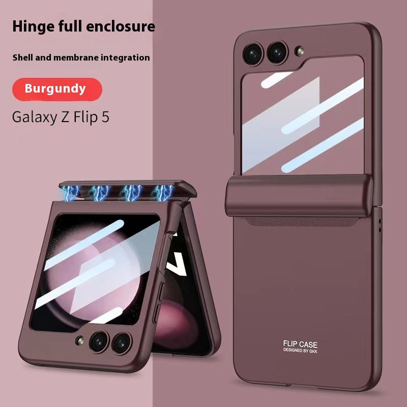 Magnetic Hard Shell Samsung Phone Case Wine Red Samsung GalaxyZ Flip5 Mobile Phone Cover & Protectors Camera cover electronics flip mobile phone case mobile phone cover protection samsung