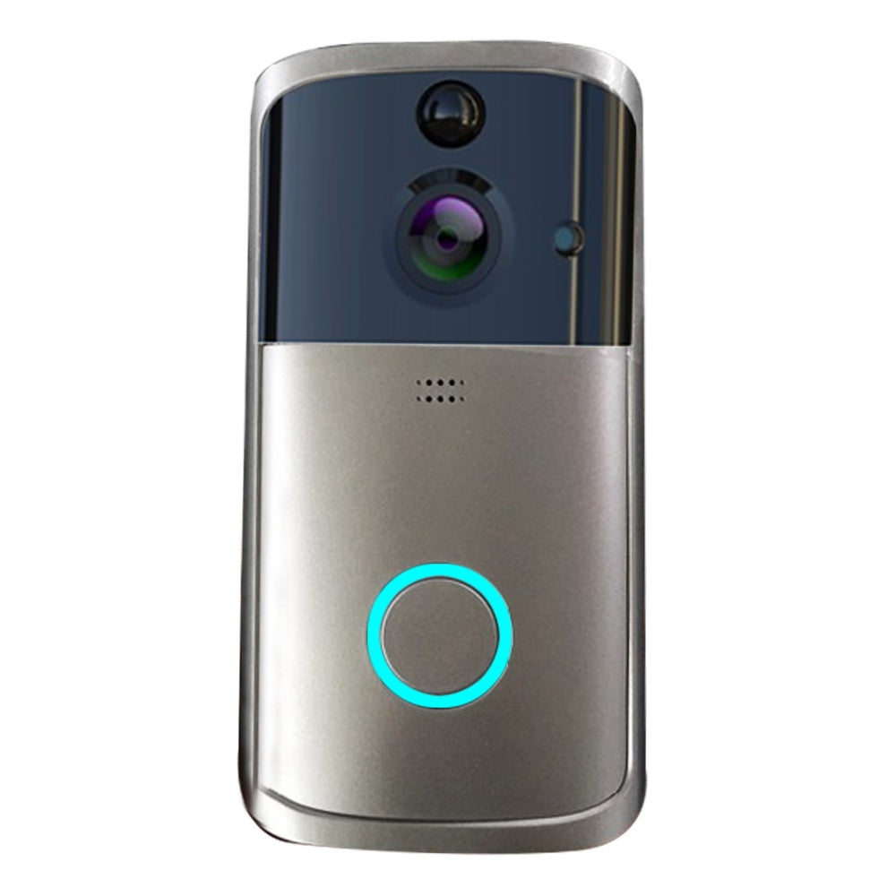 WiFi Video Doorbell Camera Silver Doorbells Doorbell doorbell with camera doorbell with mobile connected camera doorbell with wifi connected camera home home security Intercom security Security Camera