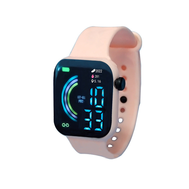 Square Large Screen Student Couple Sports Led Watch Pink 22cm Smart Watches 443mm electronics smart watch sports watch