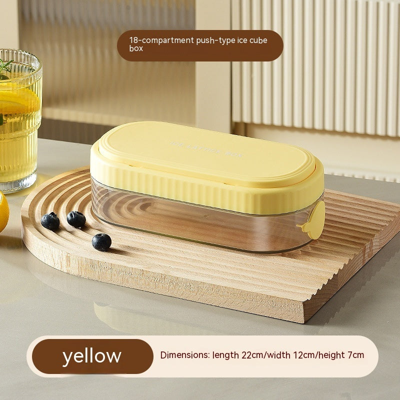 Silicone Food Grade Pressing Ice Cube Mold Yellow Ice Cube Trays beat the heat BPA free ice cube tray