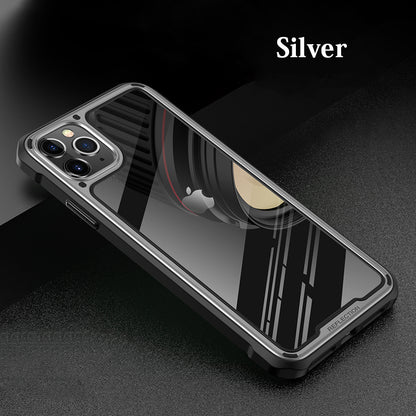 Transparent Silicone Case for iPhone | Business Style | PU+TPU Silver iPhone cases air bag anti fall fall protection iPhone iPhone case new arrival plastic {{ product_collections }} {{ product_description }}