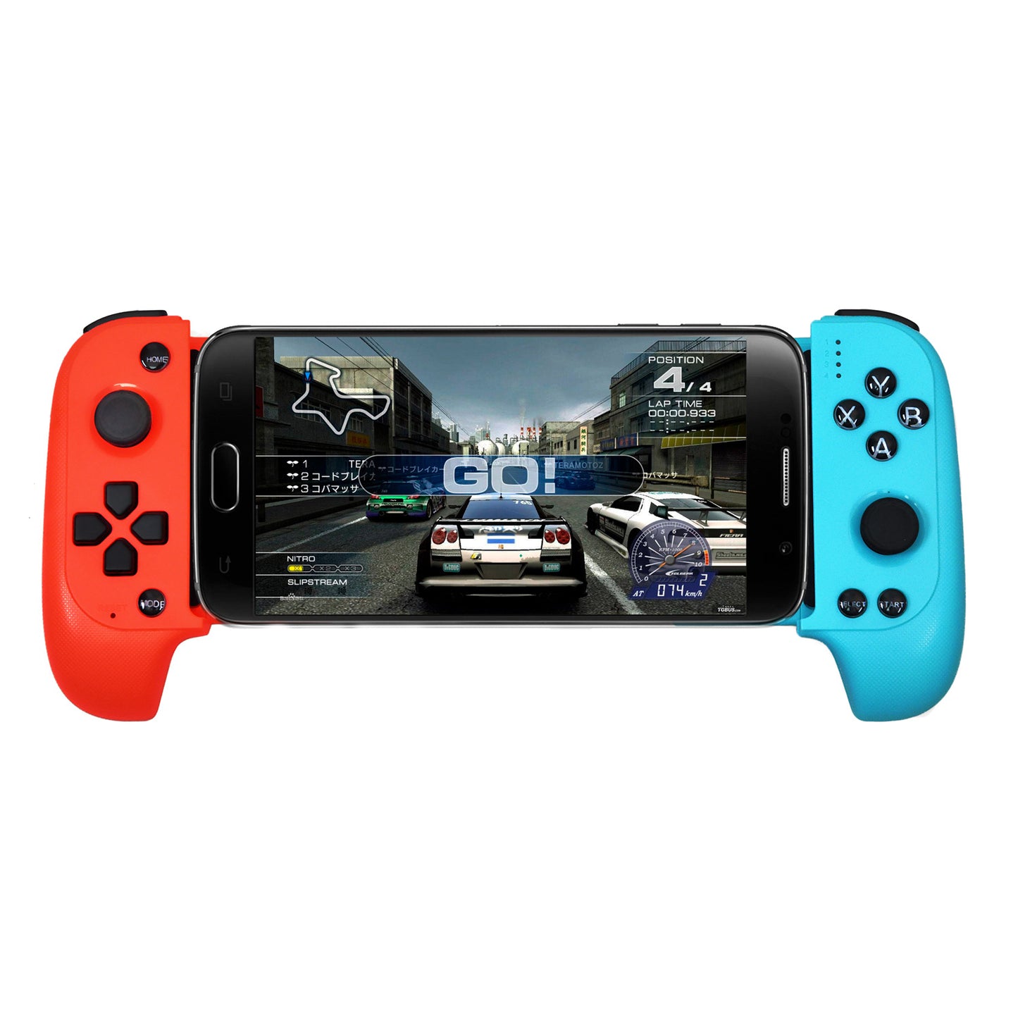 Wireless bluetooth game telescopic game handle mobile phone handle English version direct connection Red and blue Game controllers electronics electronics accessories game comtrollers mobile phone mobile phone accessories