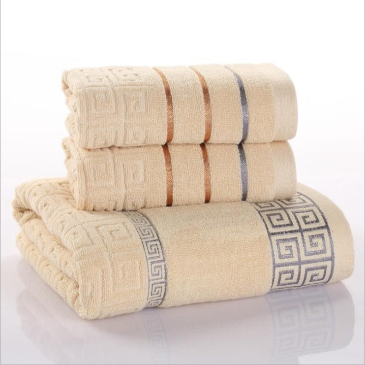 Three-piece cotton towel set Yellow Towels bath towel Bedding and towels best drying bath towel cotton towels Home towels