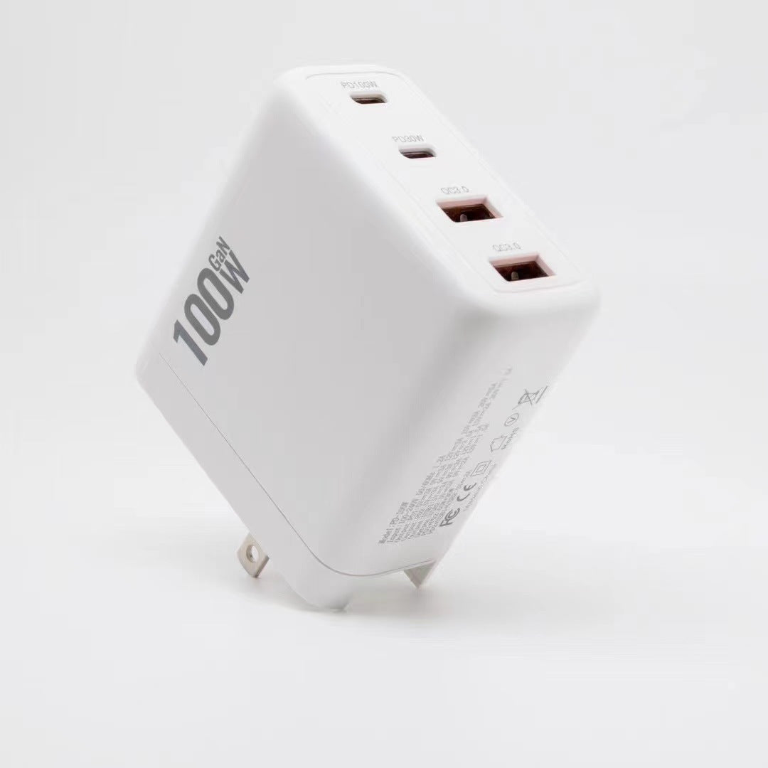 High-Performance 100W GaN Fast Charger - Dual Type-C & USB - Sleek White Design GaN Chargers 100w best portable charger C type fast charger GaN chargers multi ports New arrival portable portable cahrger USB wall charger {{ product_collections }} {{ product_description }}