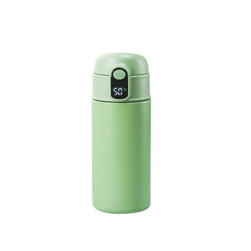 316 Stainless Steel Insulation Cup Large Capacity Children's Water Bottle With Straw Green 420ml Tumblers, Bottles & Glass dinning table home insulated water bottle kitchen portable push button stainless steel water bottle