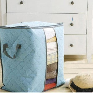 Quilt storage clothes finishing quilt storage bag Blue Storages & Racks bedding blanket home organizer quilt storage