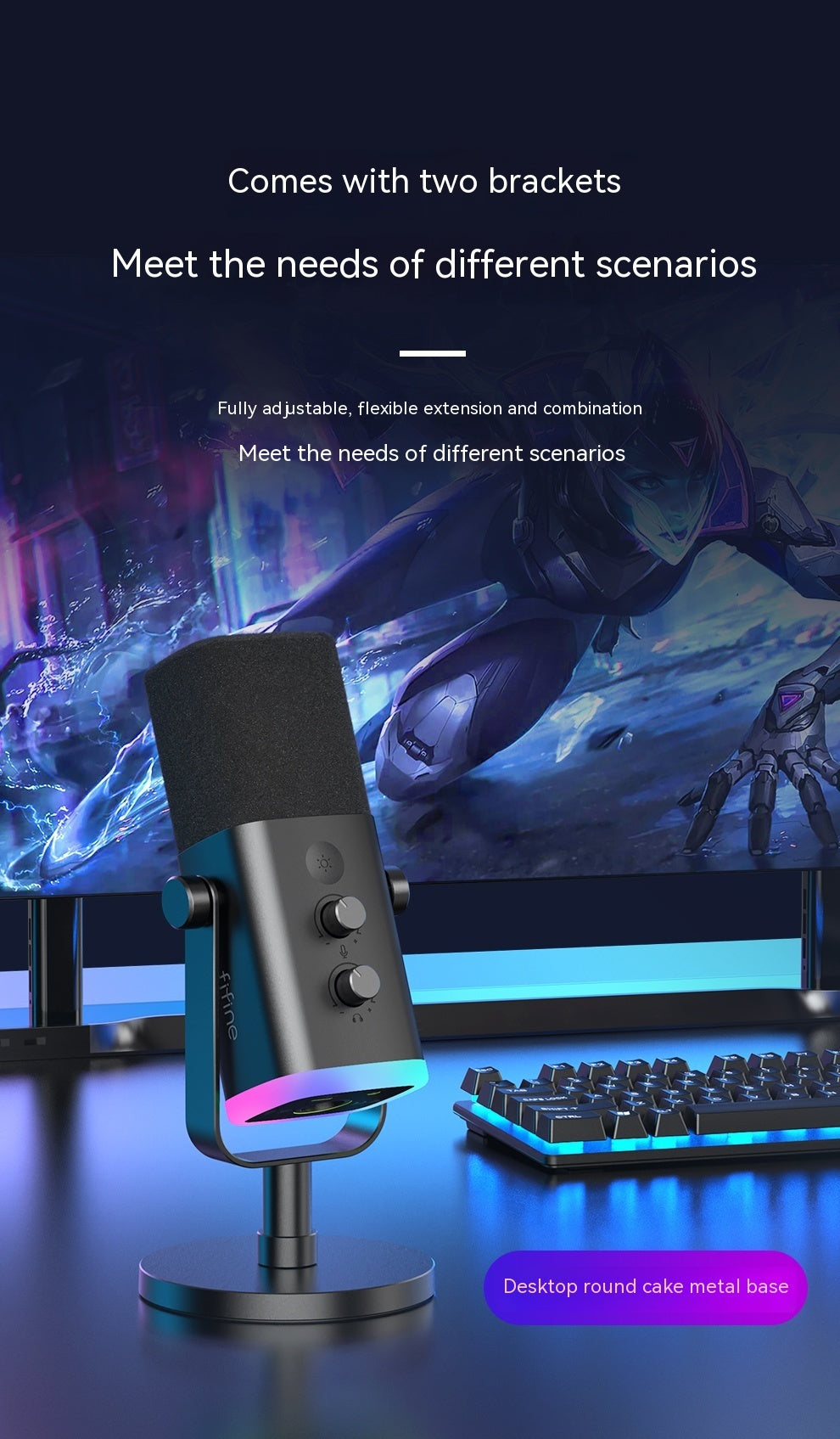 Dynamic Noise Reduction Multifunctional Microphone Microphones audio audio devices blogging bluetooth cable micro phone computer accessories electronics gaming gaming microphone microphones online meeting